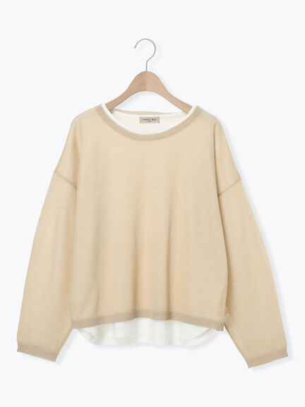 インナーセットプルオーバーニット（ブラック/ベージュ/ブラウン/サックスブルー）｜Samansa Mos2（サマンサ モスモス）通販