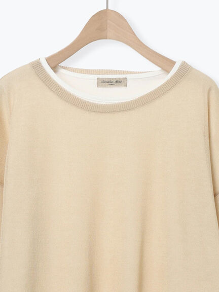 インナーセットプルオーバーニット（ブラック/ベージュ/ブラウン/サックスブルー）｜Samansa Mos2（サマンサ モスモス）通販