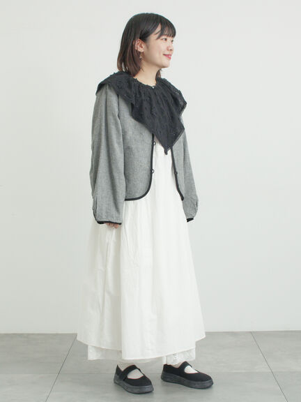 ローズ柄レーススクエアネックワンピース（オフホワイト/ブラック/ピンク/レッド）｜Samansa Mos2（サマンサ モスモス）通販