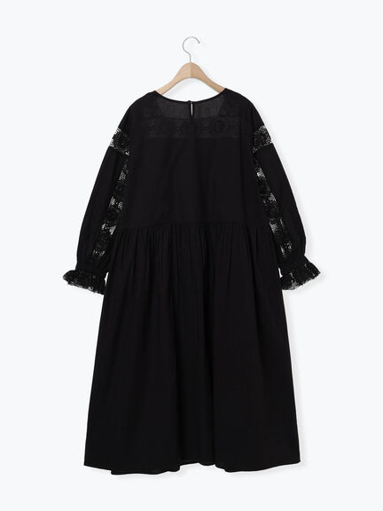 ローズ柄レーススクエアネックワンピース（オフホワイト/ブラック/ピンク/レッド）｜Samansa Mos2（サマンサ モスモス）通販