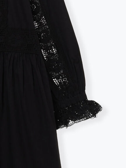 ローズ柄レーススクエアネックワンピース（オフホワイト/ブラック/ピンク/レッド）｜Samansa Mos2（サマンサ モスモス）通販