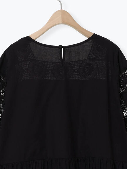 ローズ柄レーススクエアネックワンピース（オフホワイト/ブラック/ピンク/レッド）｜Samansa Mos2（サマンサ モスモス）通販