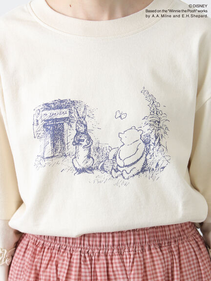 【Disney】くまのプーさん袖フリルロンT（オフホワイト/チャコールグレー/キナリ）｜Samansa Mos2（サマンサ モスモス）通販