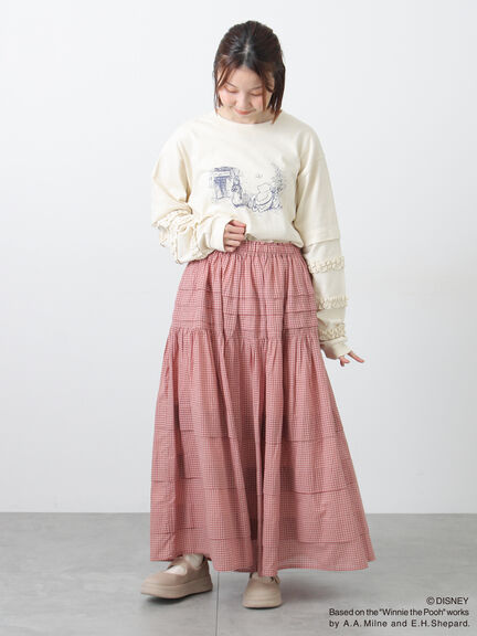 【Disney】くまのプーさん袖フリルロンT（オフホワイト/チャコールグレー/キナリ）｜Samansa Mos2（サマンサ モスモス）通販