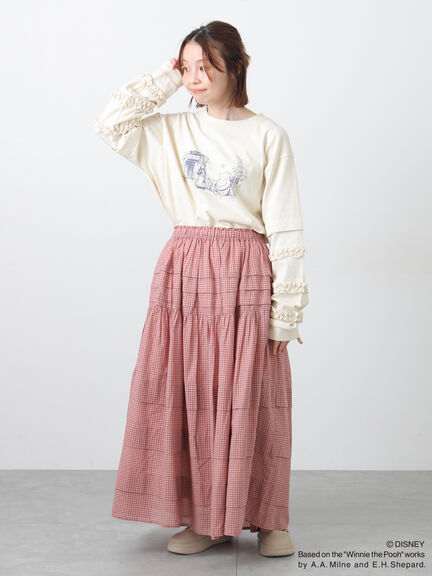 【Disney】くまのプーさん袖フリルロンT（オフホワイト/チャコールグレー/キナリ）｜Samansa Mos2（サマンサ モスモス）通販
