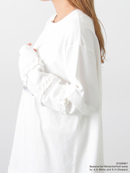 【Disney】くまのプーさん袖フリルロンT（オフホワイト/チャコールグレー/キナリ）｜Samansa Mos2（サマンサ モスモス）通販