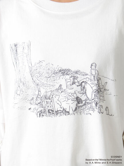 【Disney】くまのプーさん袖フリルロンT（オフホワイト/チャコールグレー/キナリ）｜Samansa Mos2（サマンサ モスモス）通販