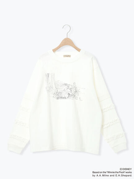【Disney】くまのプーさん袖フリルロンT（オフホワイト/チャコールグレー/キナリ）｜Samansa Mos2（サマンサ モスモス）通販