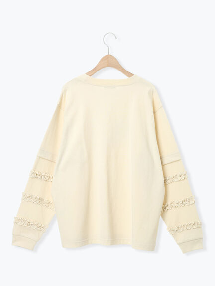 【Disney】くまのプーさん袖フリルロンT（オフホワイト/チャコールグレー/キナリ）｜Samansa Mos2（サマンサ モスモス）通販