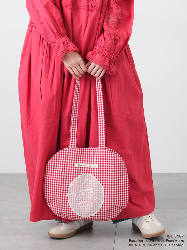 【Disney】くまのプーさん/レース付き丸バッグ（レッド）｜Samansa Mos2（サマンサ モスモス）通販