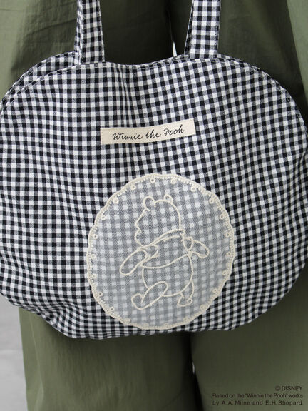 【Disney】くまのプーさん/レース付き丸バッグ（ブラック/レッド/ベージュ）｜Samansa Mos2（サマンサ モスモス）通販