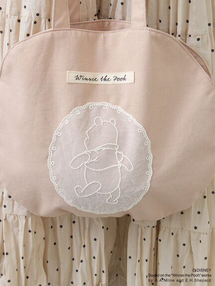 【Disney】くまのプーさん/レース付き丸バッグ（ブラック/レッド/ベージュ）｜Samansa Mos2（サマンサ モスモス）通販