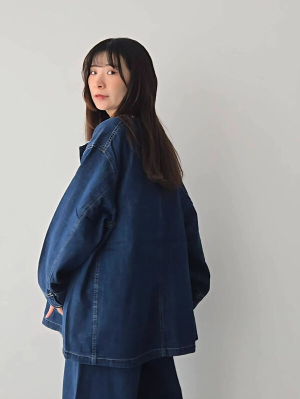 デニムカバーオール（サックスブルー/ブルー/アウター/ブルゾン
