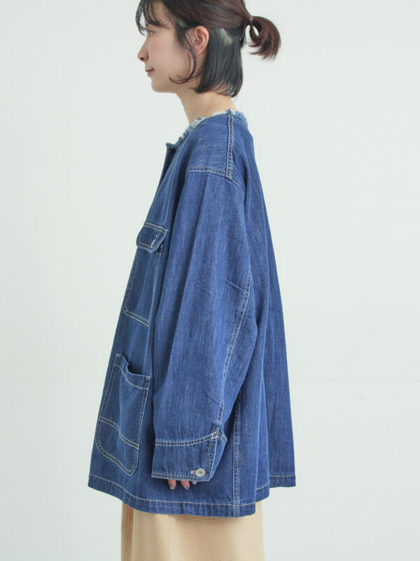 ス*ん様 デニムカバーオール　ブルー カセゾメサシコ ネンリンカバーオール | BLUE BLUE JAPAN | ハリウッド
