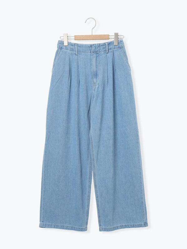 デニムタックトラウザー（サックスブルー/ブルー/ボトムス/パンツ