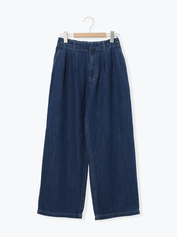 デニムタックトラウザー（サックスブルー/ブルー/ボトムス/パンツ