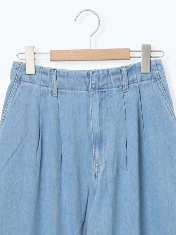 デニムタックトラウザー（サックスブルー/ブルー/ボトムス/パンツ