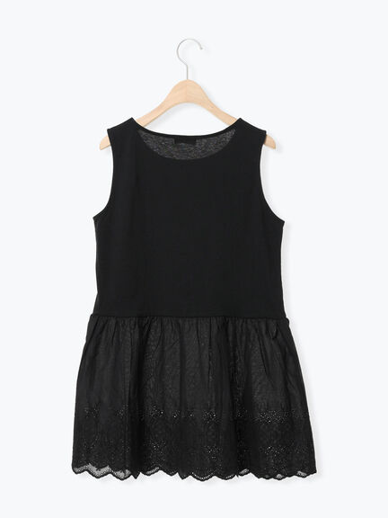 《新色追加》裾スカラップレースノースリーブインナー（オフホワイト/ブラック/ダークブラウン/ブルー）｜Samansa Mos2（サマンサ モスモス）通販