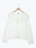 フリル襟ブラウス（オフホワイト/ブラック/ブルー）｜Samansa Mos2（サマンサ モスモス）通販