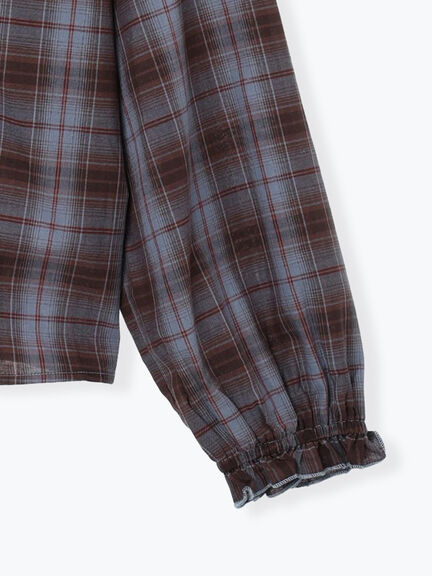 フリル襟ブラウス（オフホワイト/ブラック/ブルー）｜Samansa Mos2（サマンサ モスモス）通販