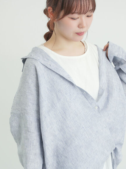 リネンシャツ（オフホワイト/ベージュ/ストライプ/チェック）｜Samansa Mos2（サマンサ モスモス）通販