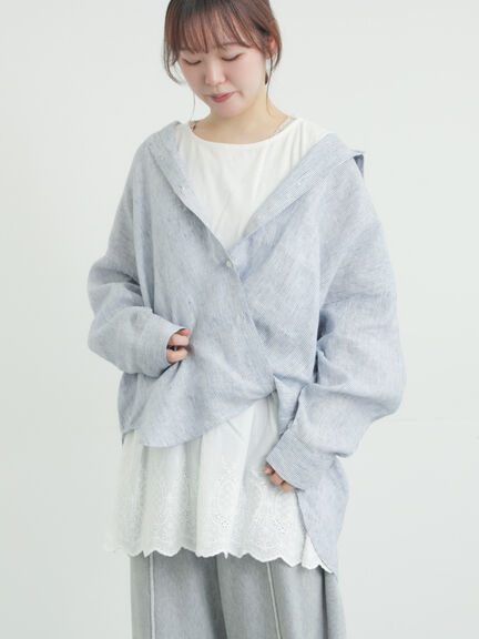 リネンシャツ（オフホワイト/ベージュ/ストライプ/チェック）｜Samansa Mos2（サマンサ モスモス）通販