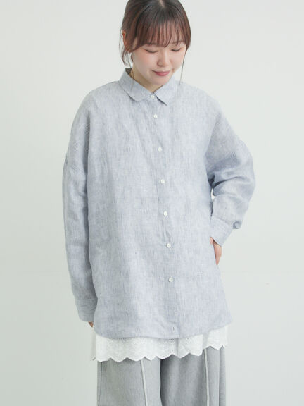 リネンシャツ（オフホワイト/ベージュ/ストライプ/チェック）｜Samansa Mos2（サマンサ モスモス）通販