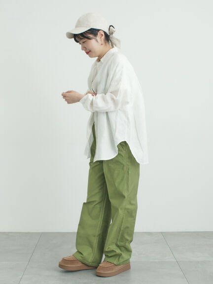 リネンシャツ（オフホワイト/ベージュ/ストライプ/チェック）｜Samansa Mos2（サマンサ モスモス）通販