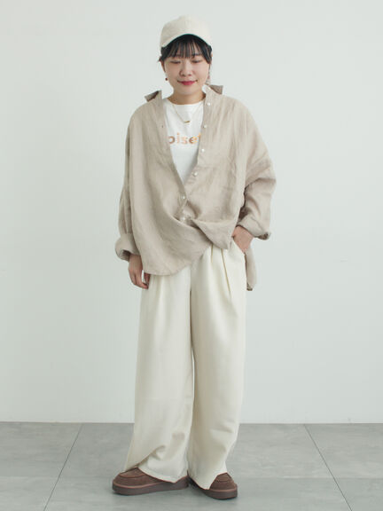 リネンシャツ（オフホワイト/ベージュ/ストライプ/チェック）｜Samansa Mos2（サマンサ モスモス）通販