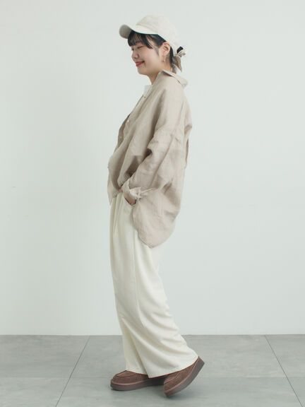 リネンシャツ（オフホワイト/ベージュ/ストライプ/チェック）｜Samansa Mos2（サマンサ モスモス）通販