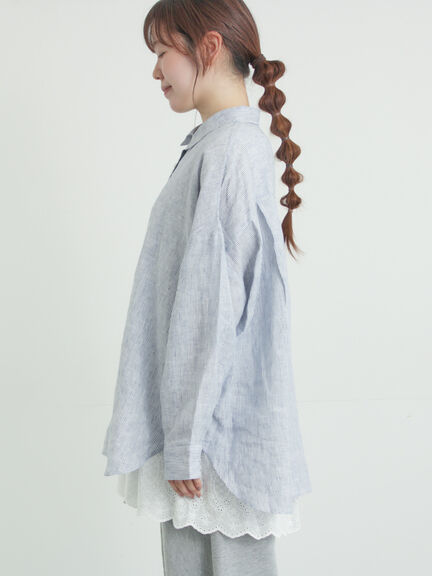 リネンシャツ（オフホワイト/ベージュ/ストライプ/チェック）｜Samansa Mos2（サマンサ モスモス）通販