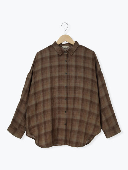 リネンシャツ（オフホワイト/ベージュ/ストライプ/チェック）｜Samansa Mos2（サマンサ モスモス）通販