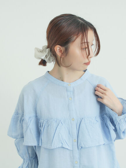 切替フリルチュニック（オフホワイト/ブラック/ブルー）｜Samansa Mos2（サマンサ モスモス）通販