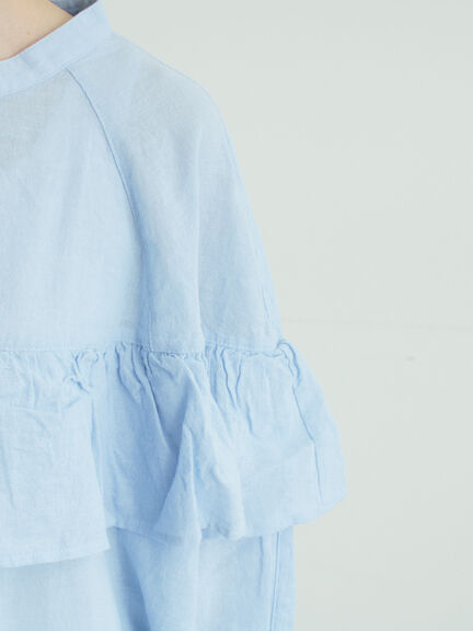 切替フリルチュニック（オフホワイト/ブラック/ブルー）｜Samansa Mos2（サマンサ モスモス）通販