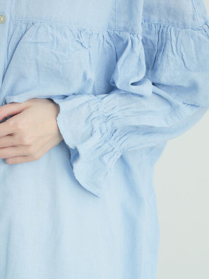 切替フリルチュニック（オフホワイト/ブラック/ブルー）｜Samansa Mos2（サマンサ モスモス）通販