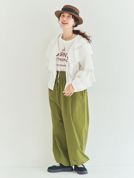 レースボレロブラウス（オフホワイト/ブラック/キナリ）｜Samansa Mos2（サマンサ モスモス）通販