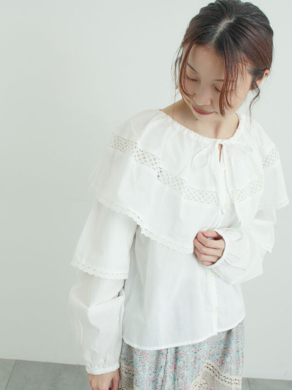 ★星レースセルフポートレートブラウス★ SELF-PORTRAIT セルフポートレイト スター レース ブラウス 17SS