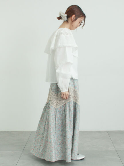 レースボレロブラウス（オフホワイト/ブラック/キナリ）｜Samansa Mos2（サマンサ モスモス）通販