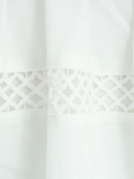 レースボレロブラウス（オフホワイト/ブラック/キナリ）｜Samansa Mos2（サマンサ モスモス）通販