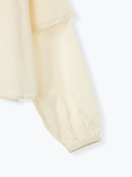 レースボレロブラウス（オフホワイト/ブラック/キナリ）｜Samansa Mos2（サマンサ モスモス）通販