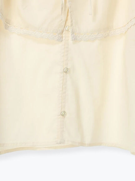 レースボレロブラウス（オフホワイト/ブラック/キナリ）｜Samansa Mos2（サマンサ モスモス）通販