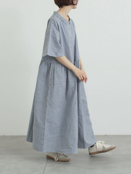 《新色追加》ちび襟シャツワンピース【WEB限定】（オフホワイト/グレー/ボルドー/ブルー）｜Samansa Mos2（サマンサ モスモス）通販