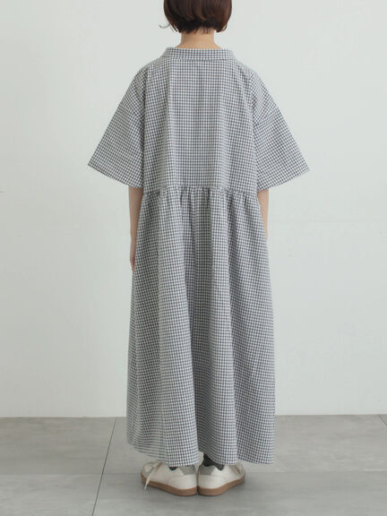 《新色追加》ちび襟シャツワンピース【WEB限定】（オフホワイト/グレー/ボルドー/ブルー）｜Samansa Mos2（サマンサ モスモス）通販