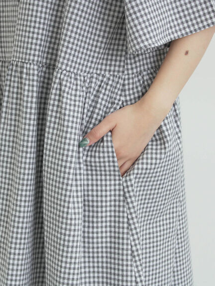 《新色追加》ちび襟シャツワンピース【WEB限定】（オフホワイト/グレー/ボルドー/ブルー）｜Samansa Mos2（サマンサ モスモス）通販