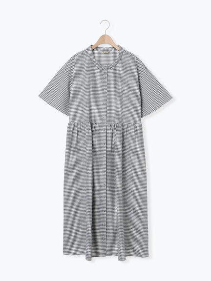 《新色追加》ちび襟シャツワンピース【WEB限定】（オフホワイト/グレー/ボルドー/ブルー）｜Samansa Mos2（サマンサ モスモス）通販