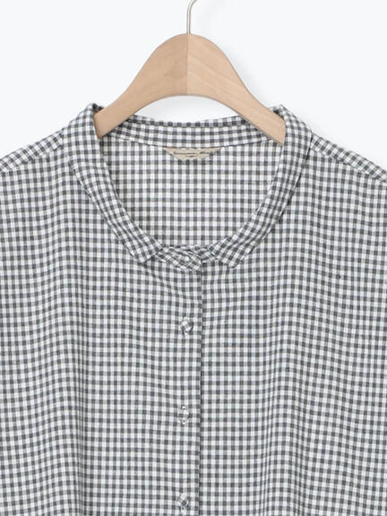 《新色追加》ちび襟シャツワンピース【WEB限定】（オフホワイト/グレー/ボルドー/ブルー）｜Samansa Mos2（サマンサ モスモス）通販