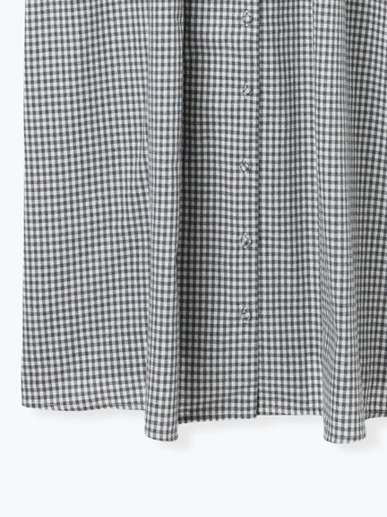 《新色追加》ちび襟シャツワンピース【WEB限定】（オフホワイト/グレー/ボルドー/ブルー）｜Samansa Mos2（サマンサ モスモス）通販