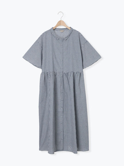 《新色追加》ちび襟シャツワンピース【WEB限定】（オフホワイト/グレー/ボルドー/ブルー）｜Samansa Mos2（サマンサ モスモス）通販