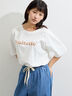 【接触冷感】箔プリントTシャツ（オフホワイト/グレー/チャコールグレー）｜Samansa Mos2（サマンサ モスモス）通販
