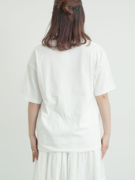 【接触冷感】箔プリントTシャツ（オフホワイト/グレー/チャコールグレー）｜Samansa Mos2（サマンサ モスモス）通販